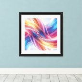 Moderne abstracte compositie vol licht cavas canvas afdruk (Insitu (Houten vloer))