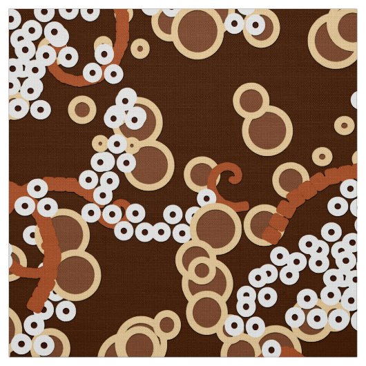Moderne Abstracte Confetti afdrukken, chocoladebru Stof (Swatch)