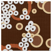Moderne Abstracte Confetti afdrukken, chocoladebru Stof (Close Up)