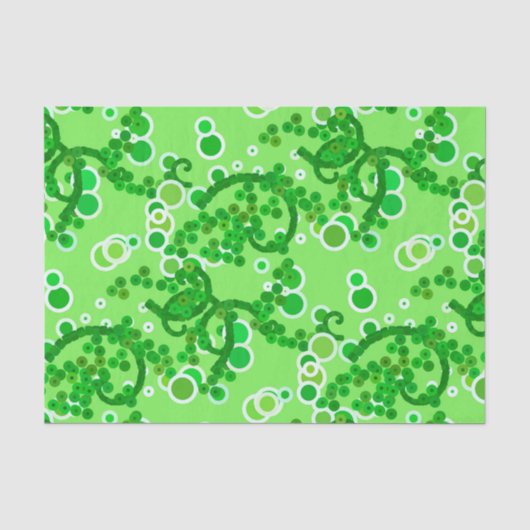 Moderne Abstracte Confetti afdrukken, lieggroen Tissuepapier (Voorkant)