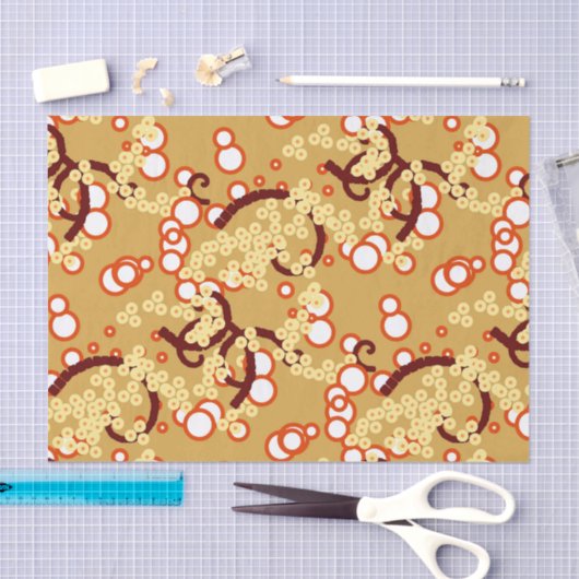 Moderne Abstracte Confetti afdrukken, mosterd Gold Tissuepapier (Craft)