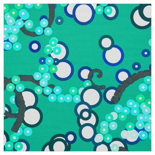 Moderne Abstracte Confetti print, Turquoise Stof (Swatch)