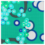 Moderne Abstracte Confetti print, Turquoise Stof (Close Up)
