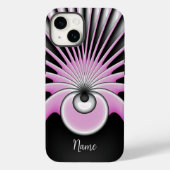Moderne Abstracte Crazy Fractal Art Patroon Naam Case-Mate iPhone Case (Achterkant)