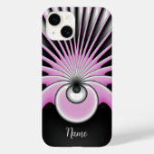 Moderne Abstracte Crazy Fractal Art Patroon Naam Case-Mate iPhone Case (Achterkant)