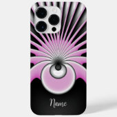 Moderne Abstracte Crazy Fractal Art Patroon Naam Case-Mate iPhone Case (Achterkant)