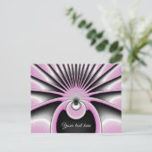 Moderne Abstracte Crazy Fractal Art Patroon Tekst Briefkaart (Staand voorkant)