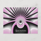 Moderne Abstracte Crazy Fractal Art Patroon Tekst Briefkaart (Voorkant)