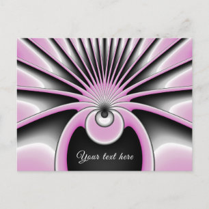 Moderne Abstracte Crazy Fractal Art Patroon Tekst Briefkaart