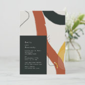 Moderne Abstracte creatieve bruiloft met schilderk Kaart (Staand voorkant)