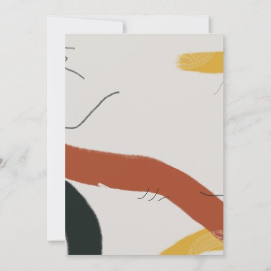 Moderne Abstracte creatieve bruiloft met schilderk Kaart (Achterkant)