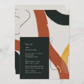 Moderne Abstracte creatieve bruiloft met schilderk Kaart (Voorkant / Achterkant)