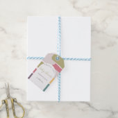 Moderne Abstracte Crème Kleuren Spetterende Zomer Cadeaulabel (Met Touw)