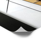 Moderne Abstracte Cubistische Geometrie Goud Poster (Hoek)