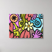 Moderne Abstracte Cubistische kunst Canvas Afdruk (Voorkant)