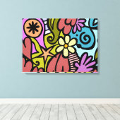 Moderne Abstracte Cubistische kunst Canvas Afdruk (Insitu (Houten vloer))