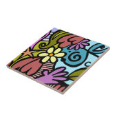 Moderne Abstracte Cubistische kunst Tegeltje (Zijkant)