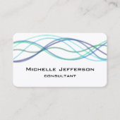 Moderne Abstracte curven Modern Style Trendy Visitekaartje (Voorkant)