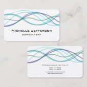 Moderne Abstracte curven Modern Style Trendy Visitekaartje (Voorkant / Achterkant)