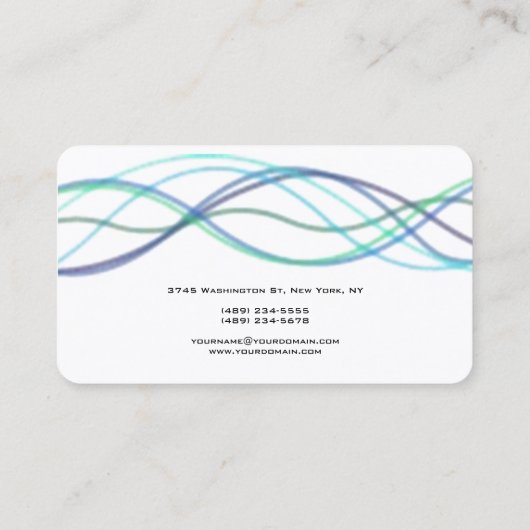 Moderne Abstracte curven Modern Style Trendy Visitekaartje (Achterkant)