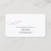 Moderne Abstracte curven Stijlvolle rendy Visitekaartje (Achterkant)