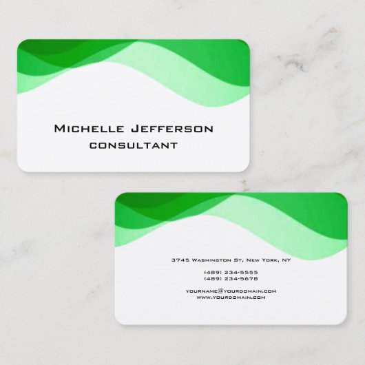 Moderne Abstracte curves Patroon Moderne stijl Tre Visitekaartje (Voorkant / Achterkant)