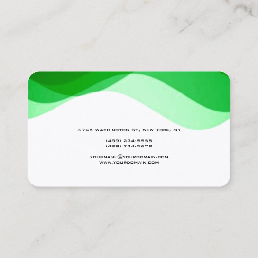 Moderne Abstracte curves Patroon Moderne stijl Tre Visitekaartje (Achterkant)