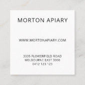 Moderne Abstracte Daisy Honey Apiary Vierkante Visitekaartje (Achterkant)