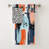 Moderne Abstracte Dalmatische Hond Abstract Patroo Bad Handdoek (Insitu)