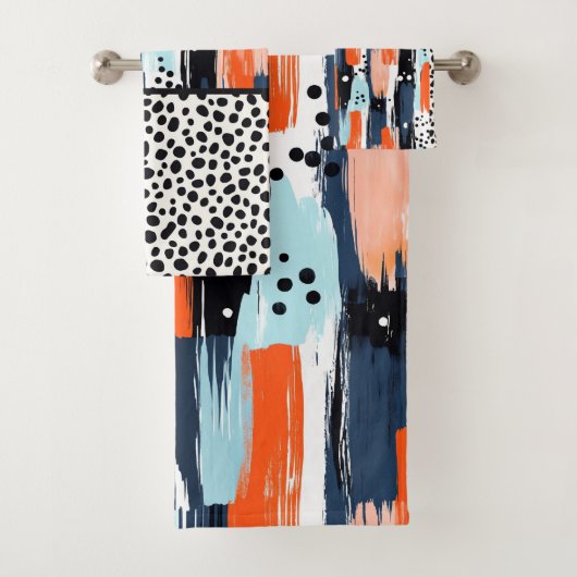 Moderne Abstracte Dalmatische Hond Abstract Patroo Bad Handdoek (Insitu)