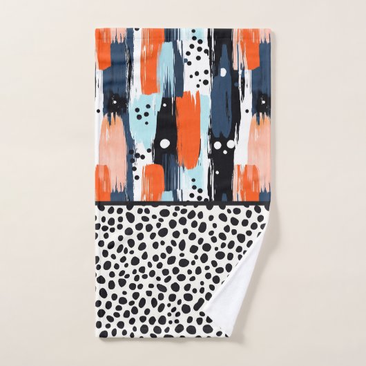 Moderne Abstracte Dalmatische Hond Abstract Patroo Bad Handdoek (Handdoek)