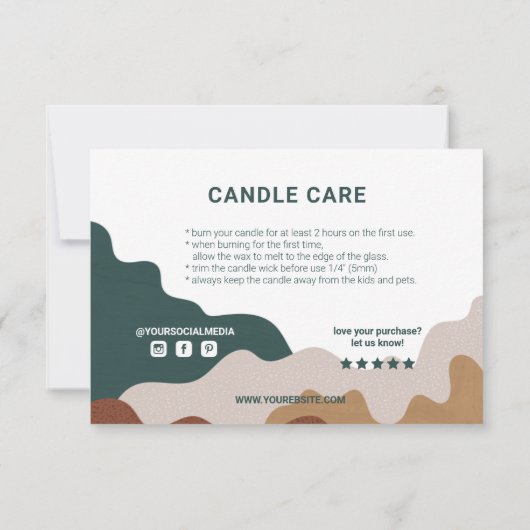 Moderne Abstracte dank voor uw kaarswerk Kaart (Achterkant)