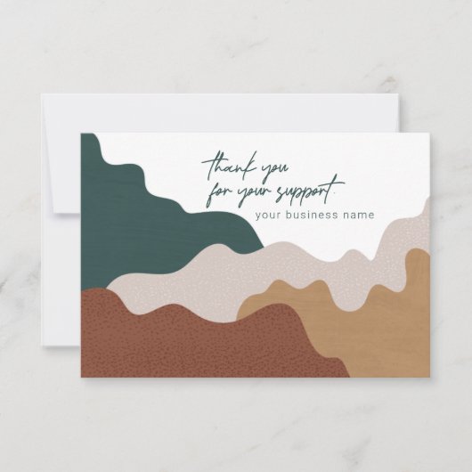 Moderne Abstracte dank voor uw kaarswerk Kaart (Voorkant)