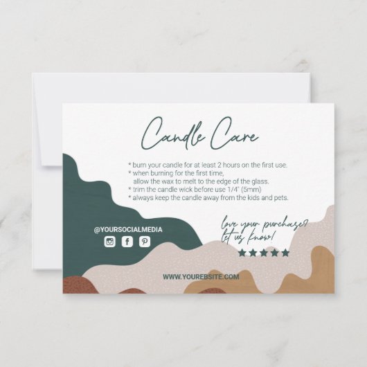 Moderne Abstracte dank voor uw kaarswerk Kaart (Achterkant)