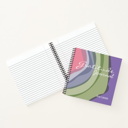 Moderne Abstracte Dankbaarheid Journaal naam Notitieboek (Binnen)