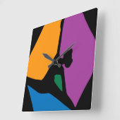 Moderne Abstracte danser Vierkante Klok (Hoek)