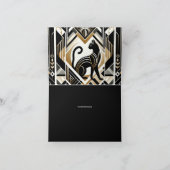 Moderne Abstracte decoratieve kat dank u kaart (Binnen)