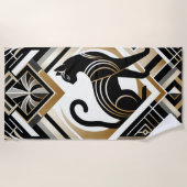 Moderne Abstracte decoratieve kat strandlaken (Voorkant)