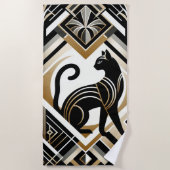 Moderne Abstracte decoratieve kat strandlaken (Voorkant)