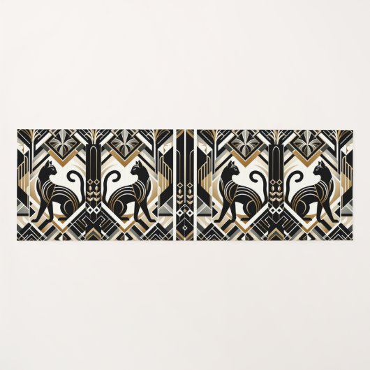 Moderne Abstracte decoratieve kat yogamat (Voorkant (horizontaal))