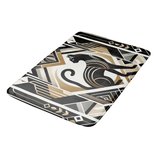 Moderne Abstracte decoratieve kattenbadmat Badmat (Gekanteld)