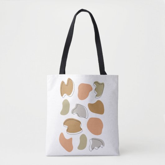 Moderne Abstracte deegvormen Tote Bag (Voorkant)