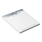 Moderne Abstracte Deep Grey Waterverf kalligrafie Notitieblok (Schuin)