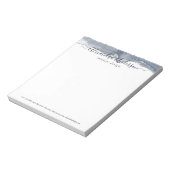 Moderne Abstracte Deep Grey Waterverf kalligrafie Notitieblok (Linkerzijde)