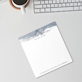 Moderne Abstracte Deep Grey Waterverf kalligrafie Notitieblok