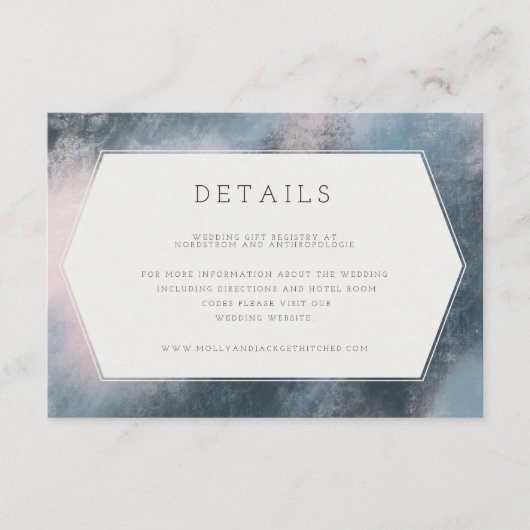 MODERNE ABSTRACTE DETAILS KAART (NAVY/ROZE) (Voorkant)