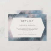 MODERNE ABSTRACTE DETAILS KAART(NAVY/ROZE) INFORMATIEKAARTJE (Voorkant / Achterkant)