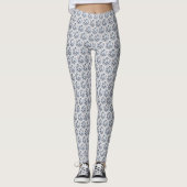 Moderne abstracte diamantbreuk-mozaïekpatroon leggings (Voorkant)