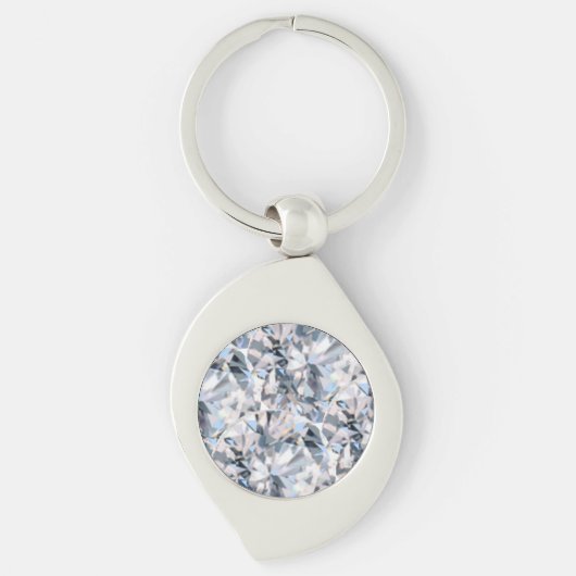 Moderne abstracte diamanten fractal sleutelhanger (Voorkant)