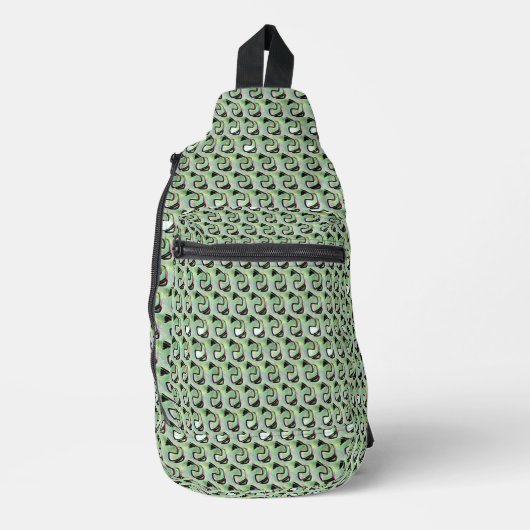 Moderne abstracte digitale patroonontwerp 1239 sling bag (Voorkant)
